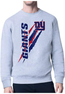 Starter New York Giants Mens Grey Color Scratch Long Sleeve Crew Sweatshirt