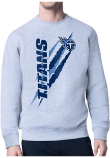 Starter Tennessee Titans Mens Grey Color Scratch Long Sleeve Crew Sweatshirt