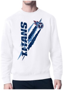 Starter Tennessee Titans Mens White Color Scratch Long Sleeve Crew Sweatshirt