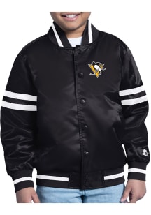 Starter Pittsburgh Penguins Youth Black Stacked Logo Medium Weight Jacket