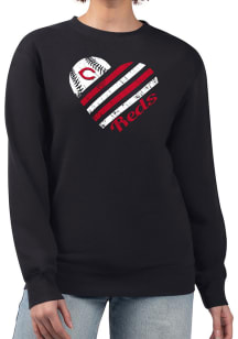 4Her Cincinnati Reds Womens  Heart Crew Sweatshirt