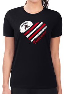 4Her Atlanta Falcons Womens  Heart Fitted Short Sleeve T-Shirt