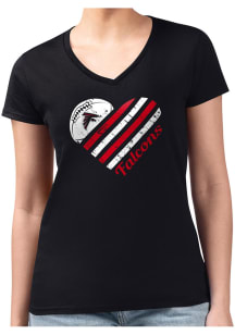 4Her Atlanta Falcons Womens  Heart Fitted Design Short Sleeve T-Shirt