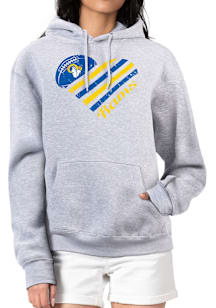 4Her Los Angeles Rams Womens Grey Heart Hooded Sweatshirt