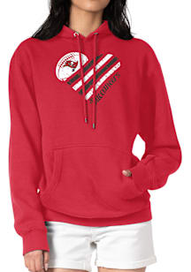 4Her Tampa Bay Buccaneers Womens Red Heart Hooded Sweatshirt