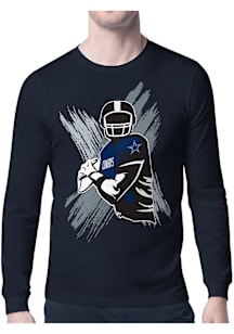 Starter Dallas Cowboys Navy Blue Player Long Sleeve T Shirt
