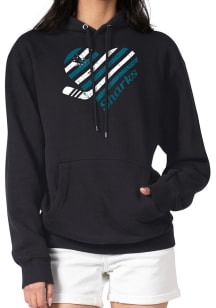 4Her San Jose Sharks Womens  Heart Hooded Sweatshirt