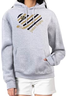 4Her Vegas Golden Knights Womens Grey Heart Hooded Sweatshirt