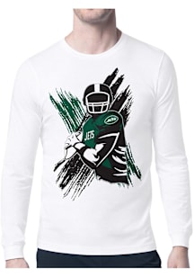 Starter New York Jets White Player Long Sleeve T Shirt