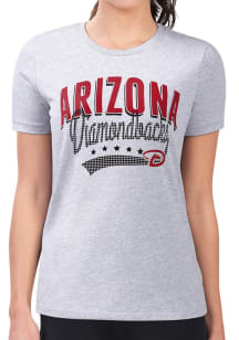 4Her Arizona Diamondbacks Womens Grey Filigree Fitted Short Sleeve T-Shirt