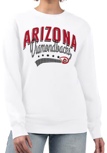 4Her Arizona Diamondbacks Womens White Filigree Crew Sweatshirt