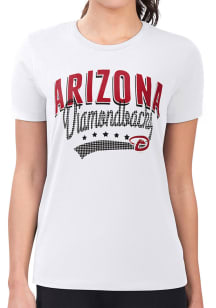 4Her Arizona Diamondbacks Womens White Filigree Fitted Short Sleeve T-Shirt