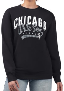 4Her Chicago White Sox Womens Black Filigree Crew Sweatshirt