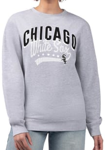 4Her Chicago White Sox Womens Grey Filigree Crew Sweatshirt
