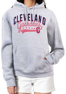 4Her Cleveland Guardians Womens Grey Filigree Hooded Sweatshirt