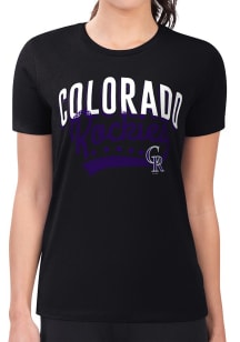 4Her Colorado Rockies Womens  Filigree Fitted Design Short Sleeve T-Shirt