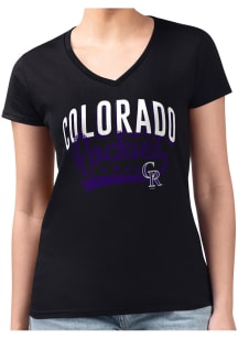 4Her Colorado Rockies Womens  Filigree Fitted Short Sleeve T-Shirt