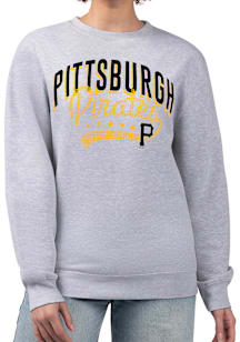 4Her Pittsburgh Pirates Womens Grey Filigree Crew Sweatshirt
