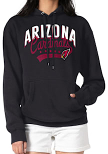 4Her Arizona Cardinals Womens Black Filigree Hooded Sweatshirt