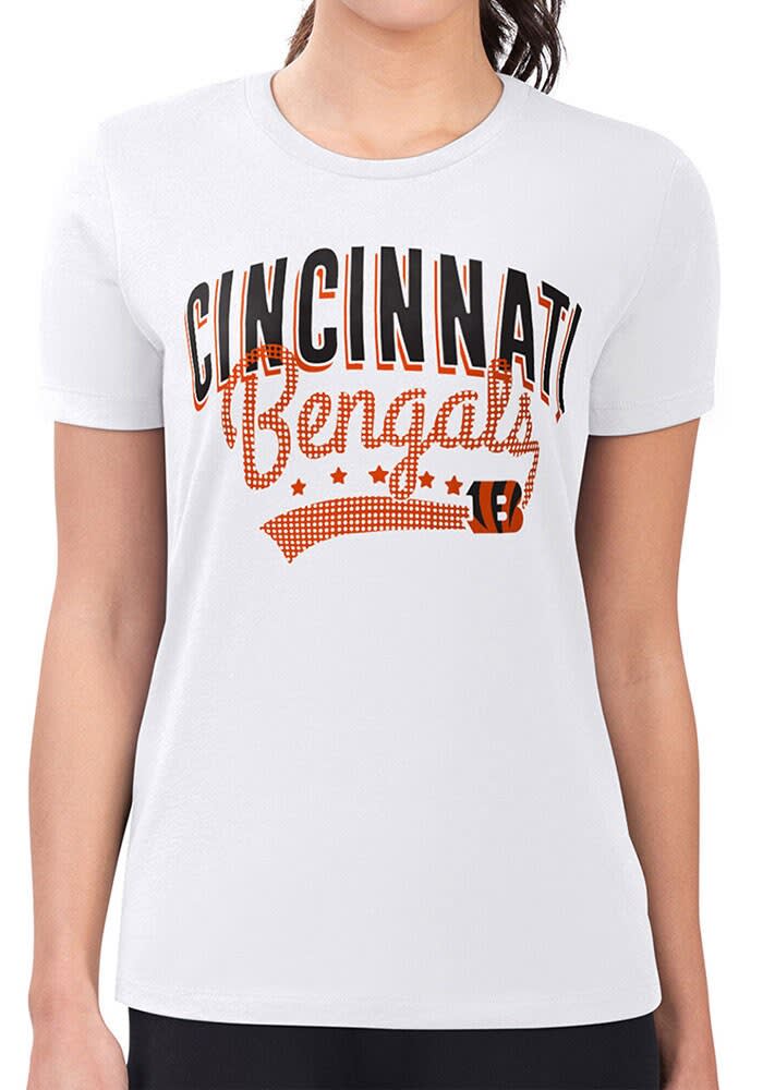 4Her Cincinnati Bengals Womens Filigree Fitted Short Sleeve T-Shirt