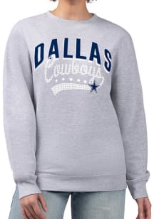 4Her Dallas Cowboys Womens Grey Filigree Crew Sweatshirt