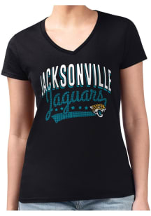4Her Jacksonville Jaguars Womens  Filigree Fitted Design Short Sleeve T-Shirt