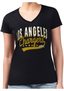 4Her Los Angeles Chargers Womens  Filigree Fitted Design Short Sleeve T-Shirt