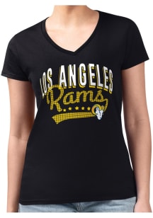 4Her Los Angeles Rams Womens  Filigree Fitted Design Short Sleeve T-Shirt