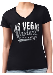 4Her Las Vegas Raiders Womens  Filigree Fitted Short Sleeve T-Shirt