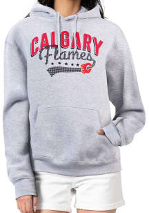 4Her Calgary Flames Womens Grey Filigree Hooded Sweatshirt