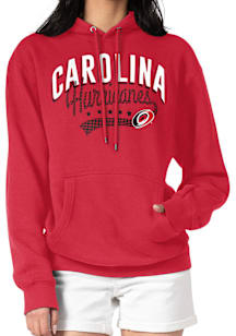 4Her Carolina Hurricanes Womens Red Filigree Hooded Sweatshirt