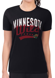 4Her Minnesota Wild Womens  Filigree Fitted Short Sleeve T-Shirt