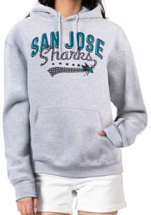 4Her San Jose Sharks Womens Grey Filigree Hooded Sweatshirt