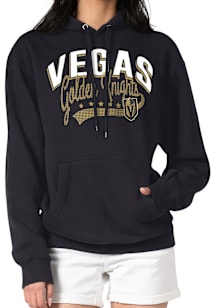 4Her Vegas Golden Knights Womens Black Filigree Hooded Sweatshirt
