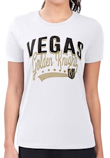 4Her Vegas Golden Knights Womens White Filigree Fitted Short Sleeve T-Shirt