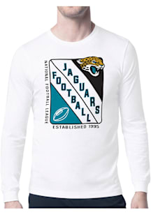 Starter Jacksonville Jaguars White Shield Long Sleeve T Shirt