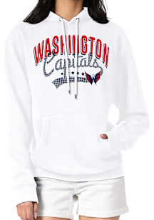 4Her Washington Capitals Womens White Filigree Hooded Sweatshirt