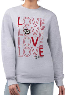 4Her Arizona Diamondbacks Womens Grey Love Crew Sweatshirt