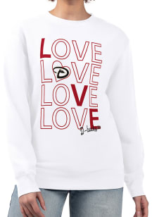 4Her Arizona Diamondbacks Womens White Love Crew Sweatshirt