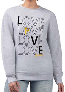 4Her Pittsburgh Pirates Womens Grey Love Crew Sweatshirt