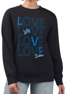 4Her Detroit Lions Womens  Love Crew Sweatshirt