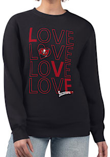 4Her Tampa Bay Buccaneers Womens Black Love Crew Sweatshirt