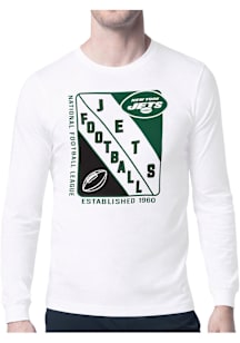 Starter New York Jets White Shield Long Sleeve T Shirt