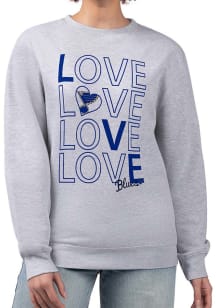 4Her St Louis Blues Womens Grey Love Crew Sweatshirt