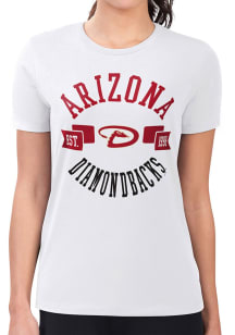 4Her Arizona Diamondbacks Womens White City Fitted Design Short Sleeve T-Shirt