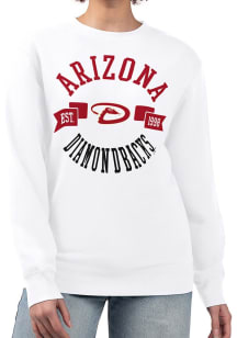 4Her Arizona Diamondbacks Womens White City Crew Sweatshirt