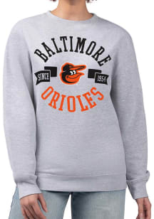 4Her Baltimore Orioles Womens Grey City Crew Sweatshirt