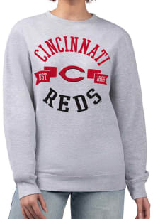 4Her Cincinnati Reds Womens Grey City Crew Sweatshirt