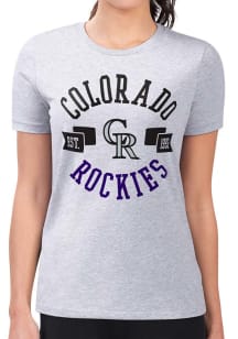 4Her Colorado Rockies Womens Grey City Fitted Short Sleeve T-Shirt