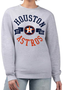 4Her Houston Astros Womens Grey City Crew Sweatshirt